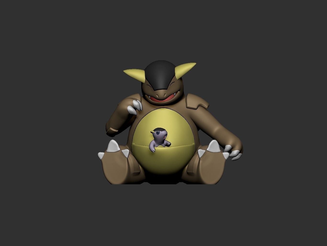 pokemon kangaskhan mothers day 3D print model_2