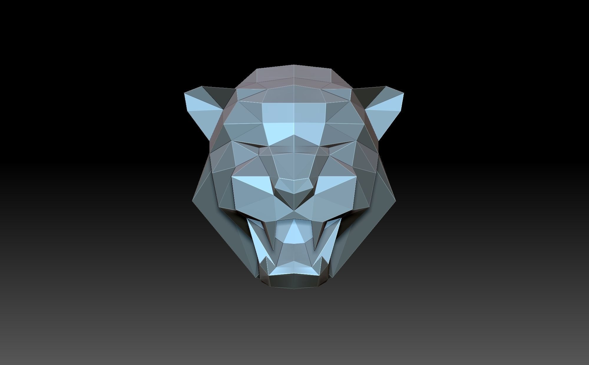 Panther head 3D print model_1