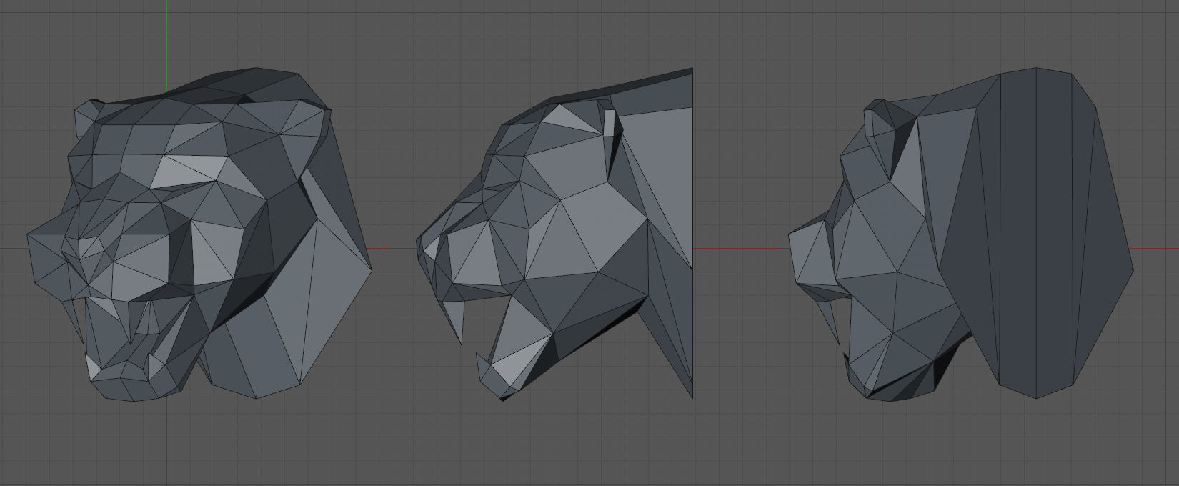 Panther head 3D print model_8