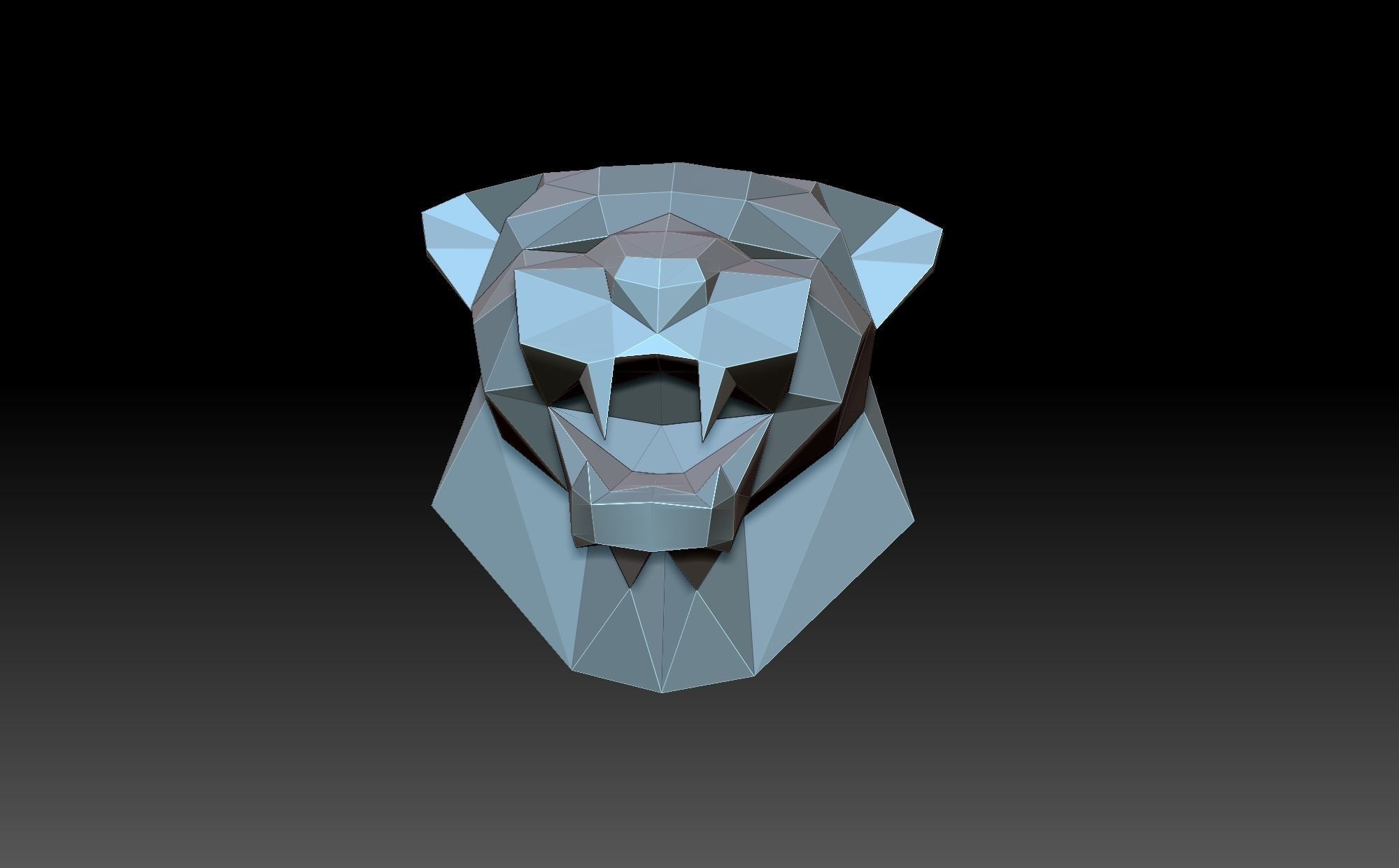 Panther head 3D print model_6
