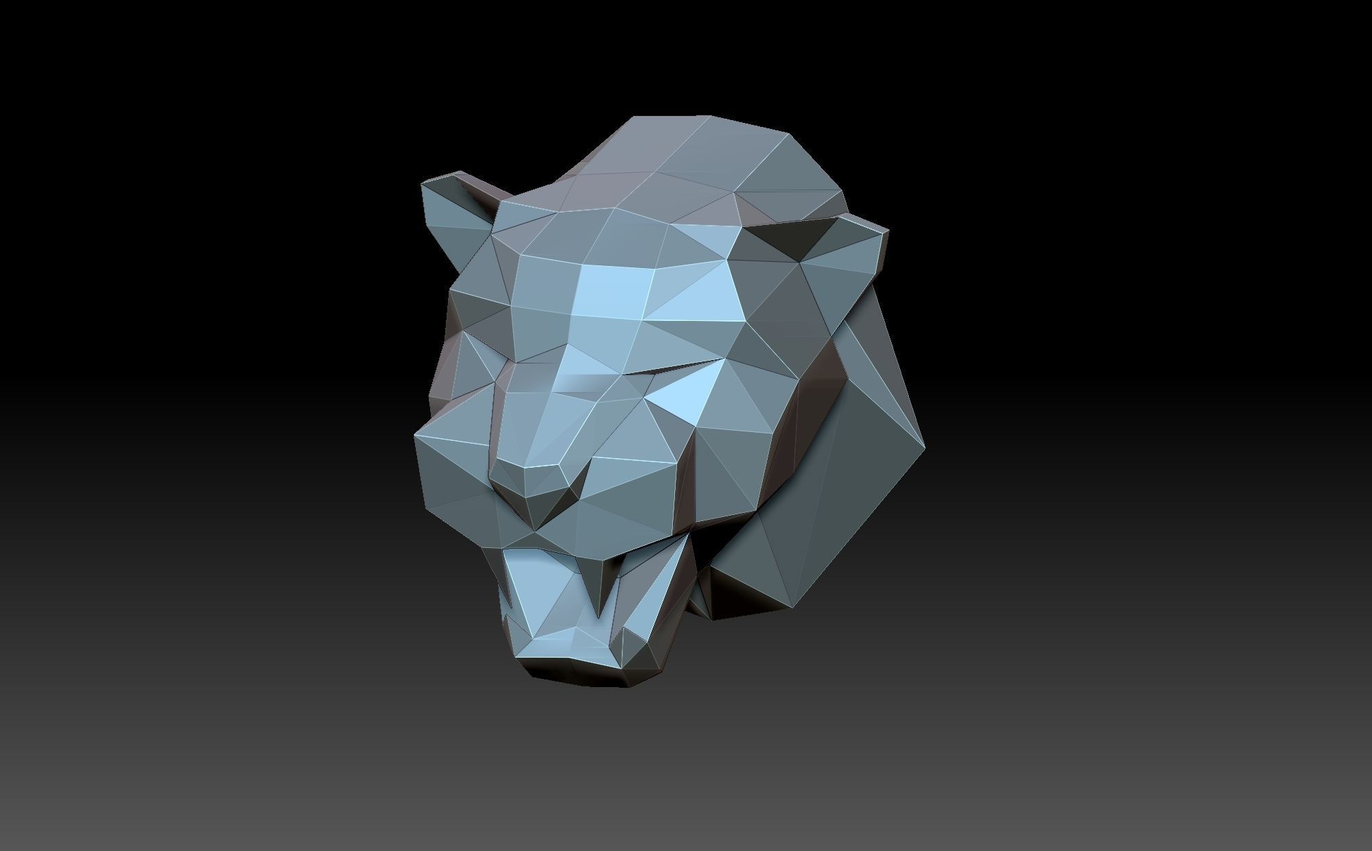 Panther head 3D print model_4