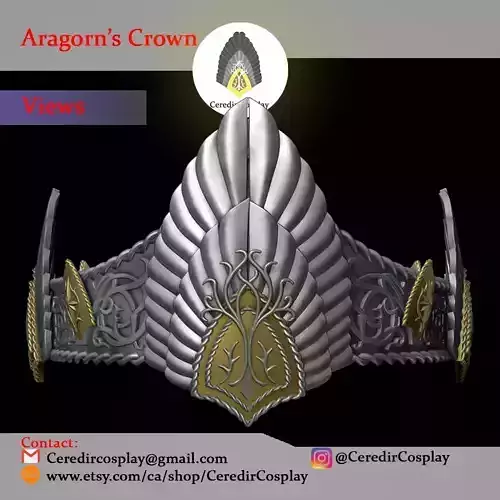 Aragorn Crown - King Elessar Crown