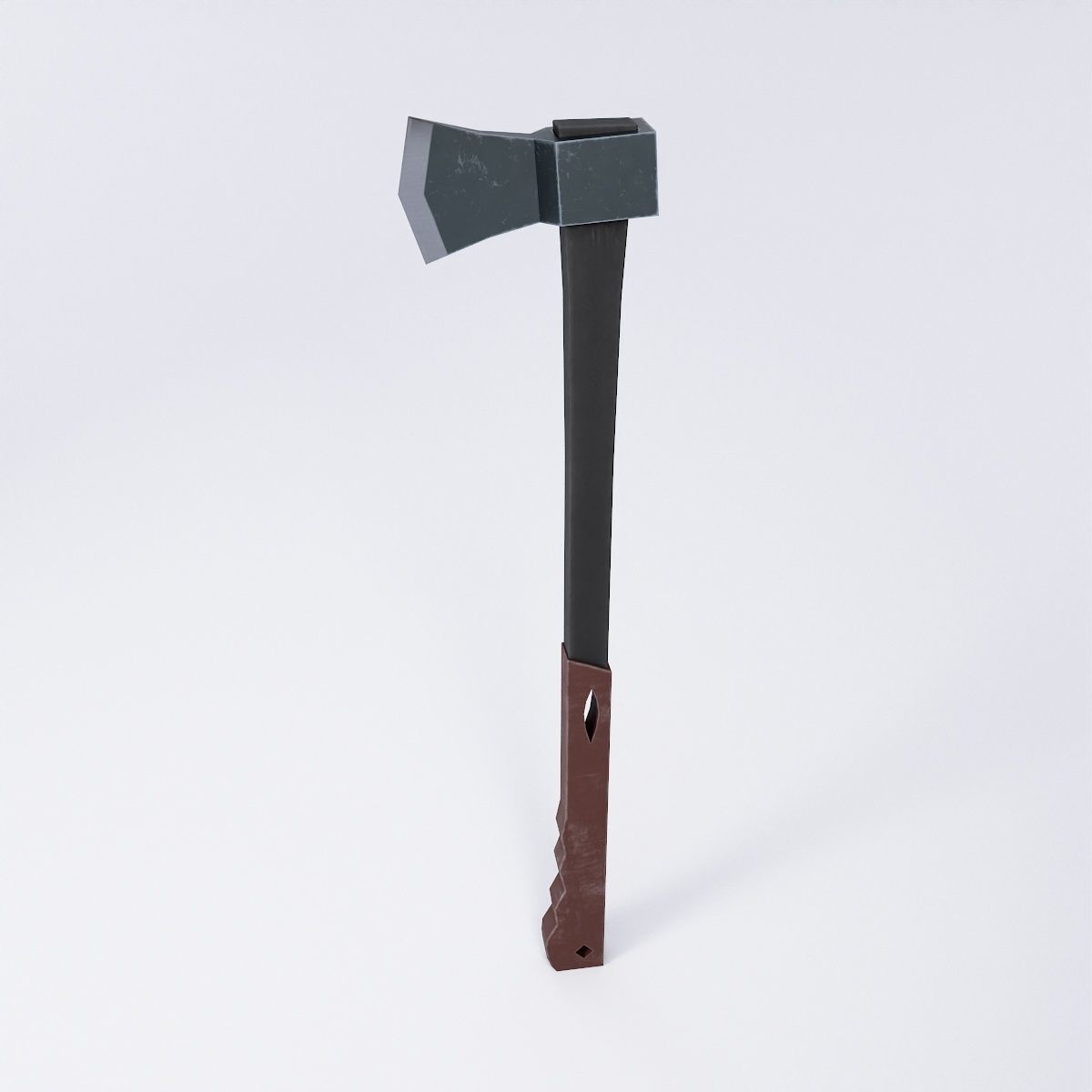 Rubber grip axe low poly 3d model  Low-poly 3D model_4