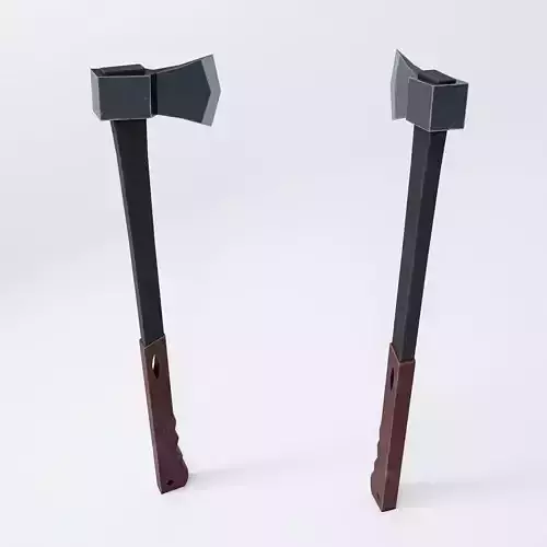 Rubber grip axe low poly 3d model 