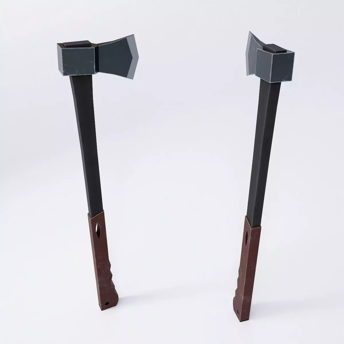 Rubber grip axe low poly 3d model  Low-poly 3D model_0