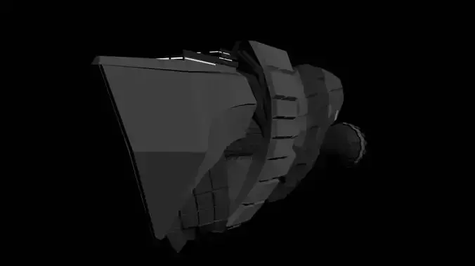 Low poly spacecraft spaceship