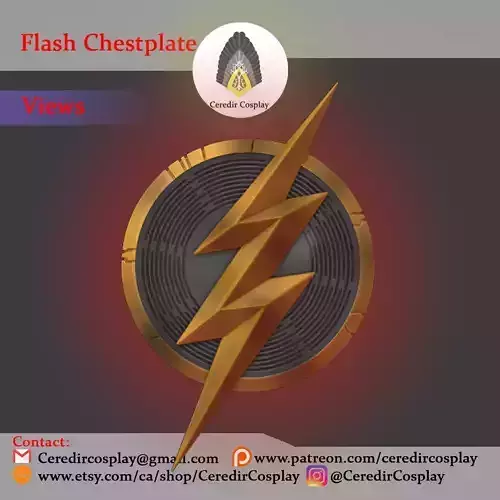 Flash Chest Plate new movie  lightning bolt chest
