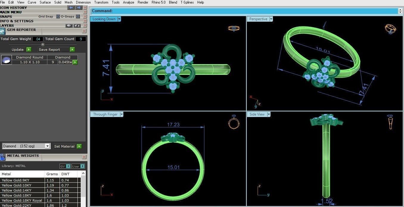 Women ring 3D print model_1
