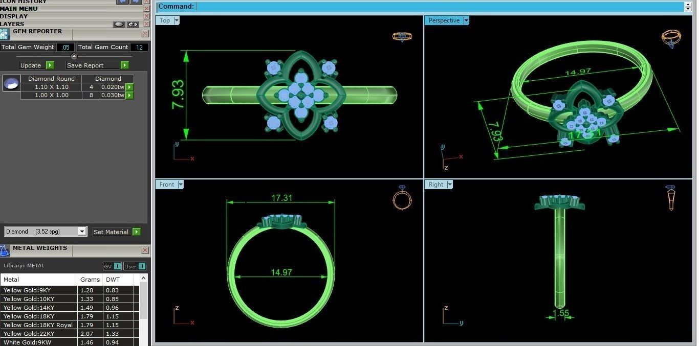 Women ring 3D print model_1