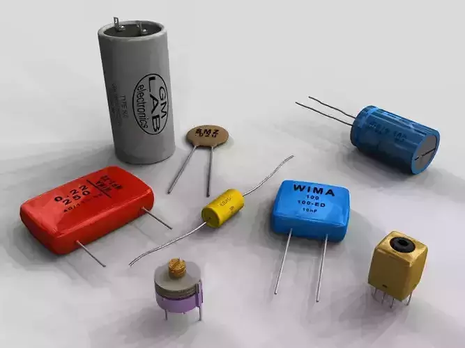 Electronic Capacitors Bryce 7 Model 3D model
