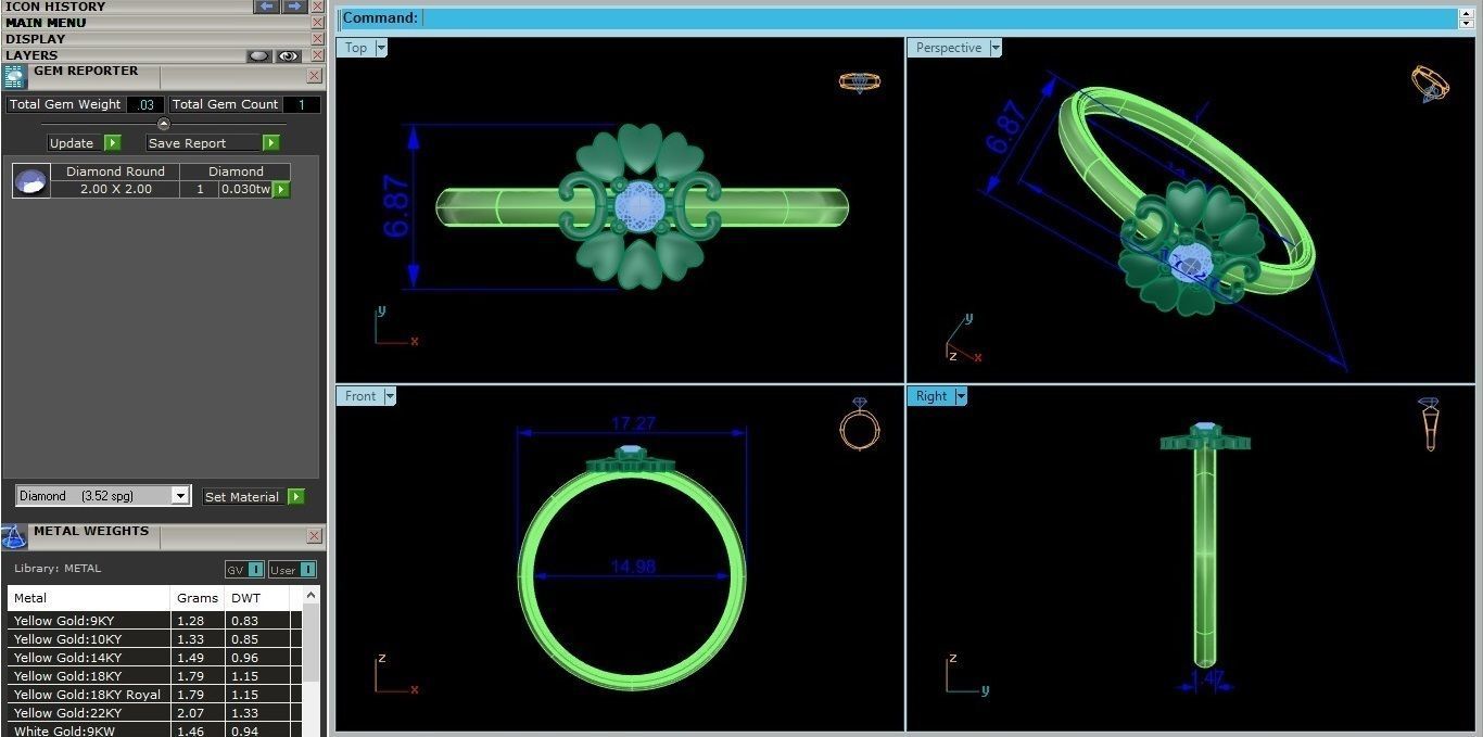Women ring 3D print model_1