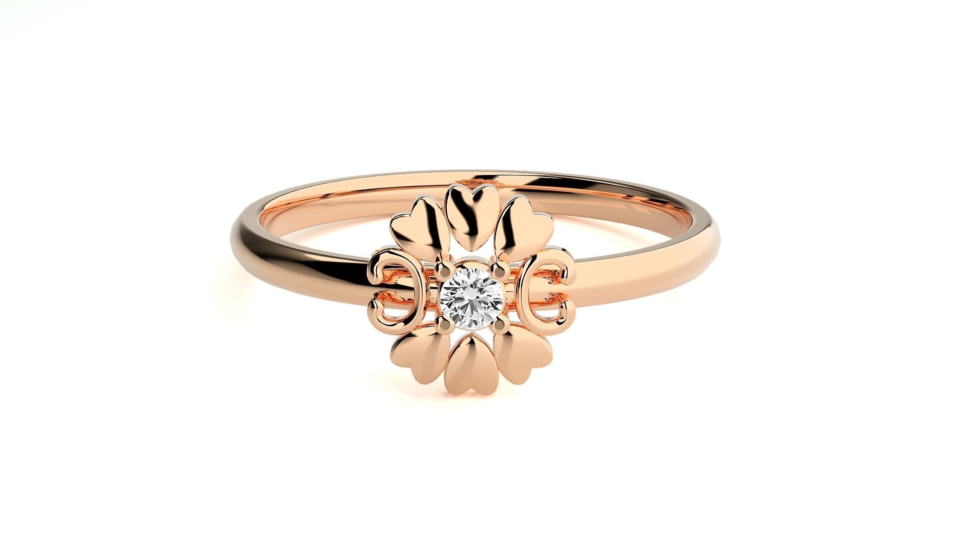 Women ring 3D print model_2