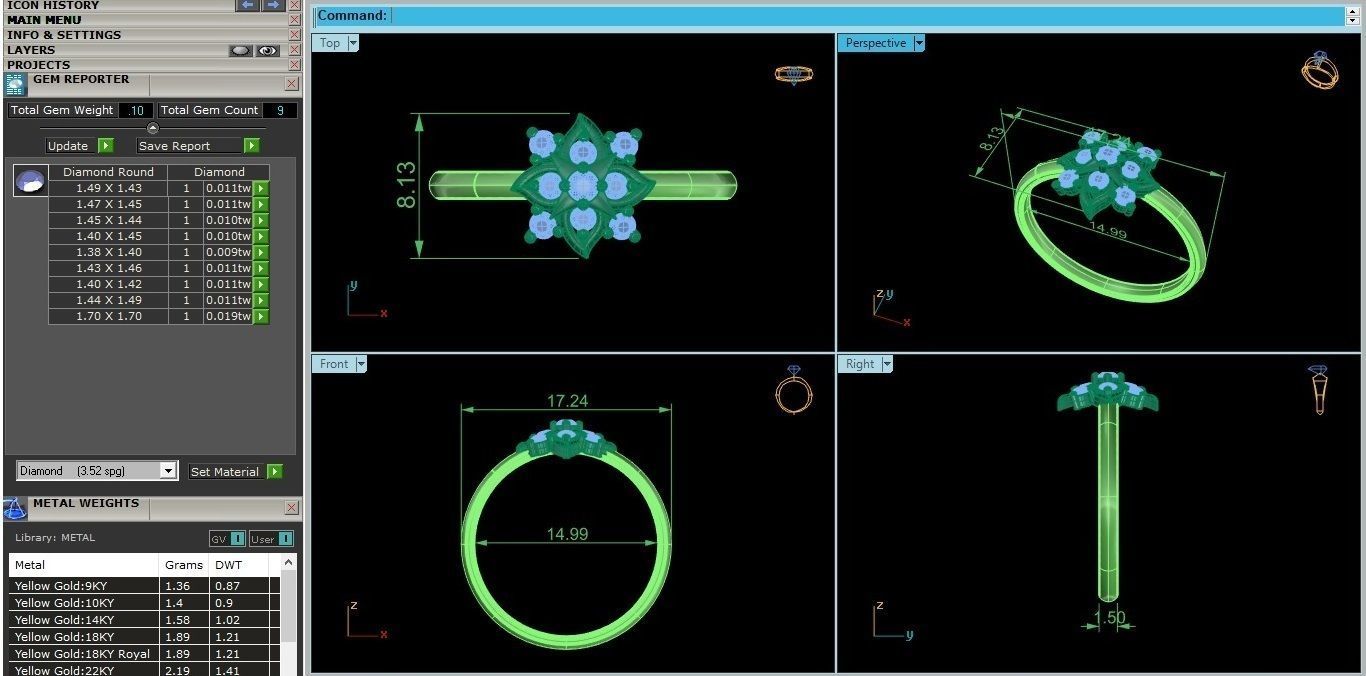 Women ring 3D print model_1