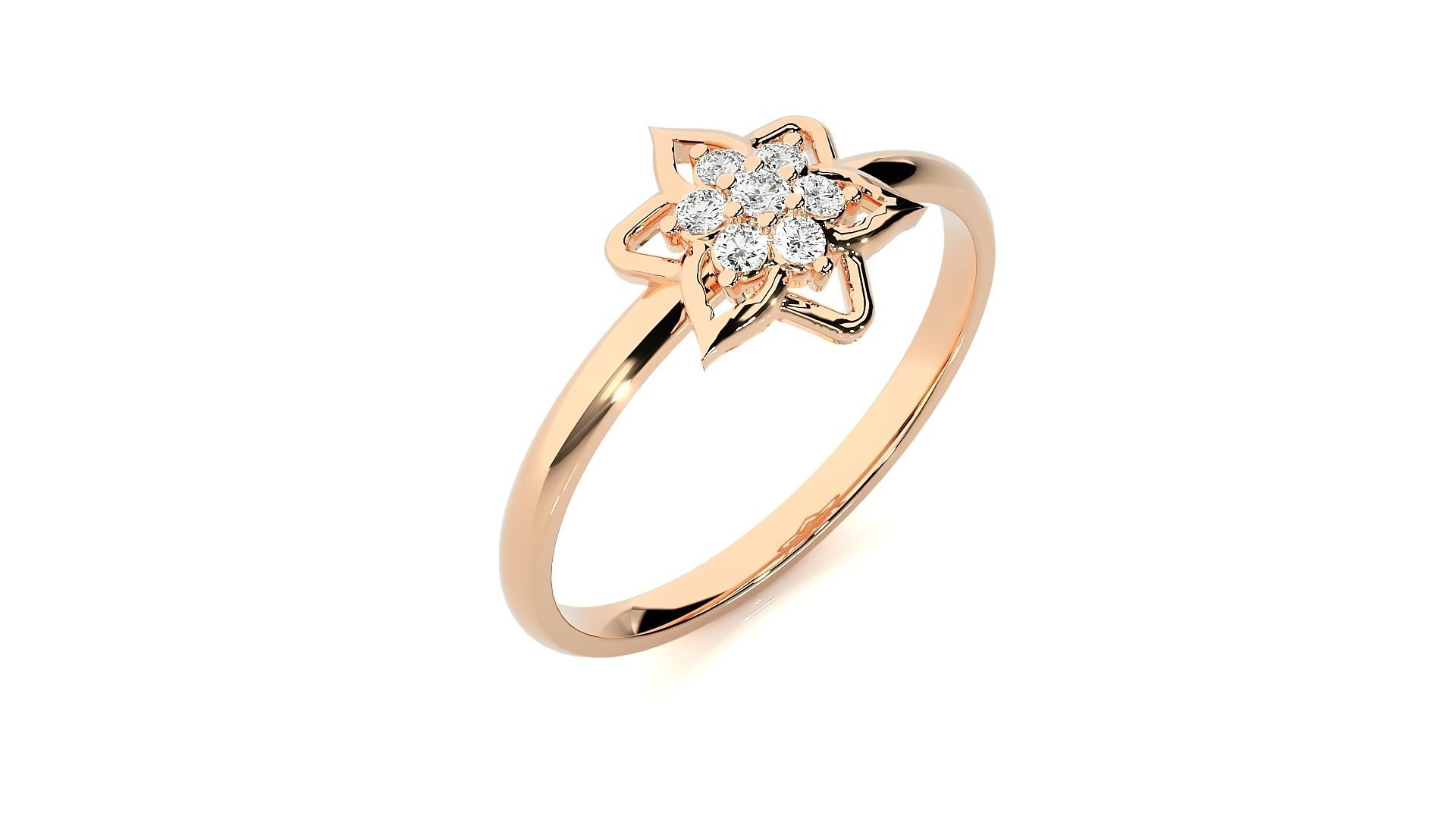 Women ring 3D print model_4