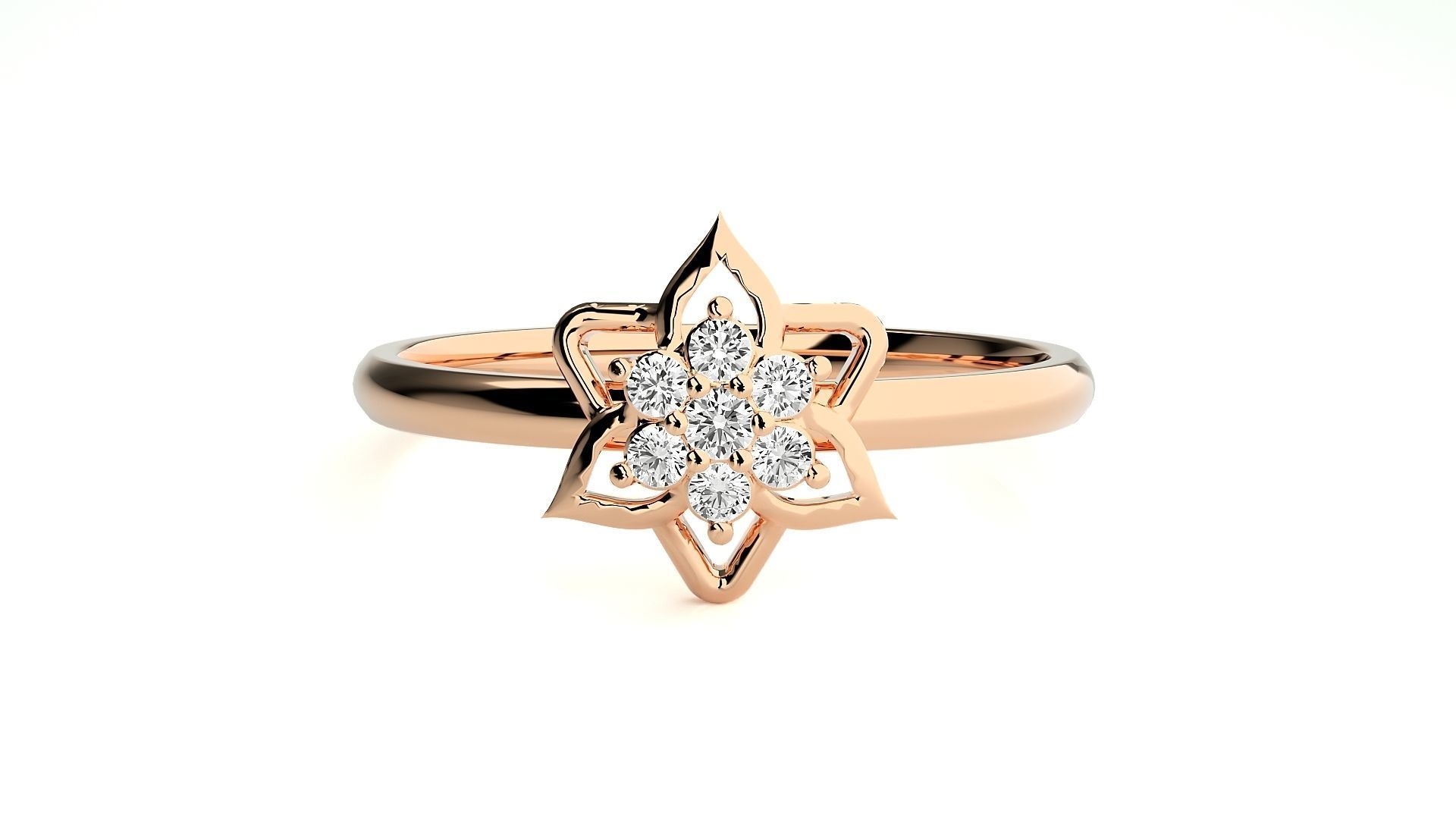 Women ring 3D print model_2
