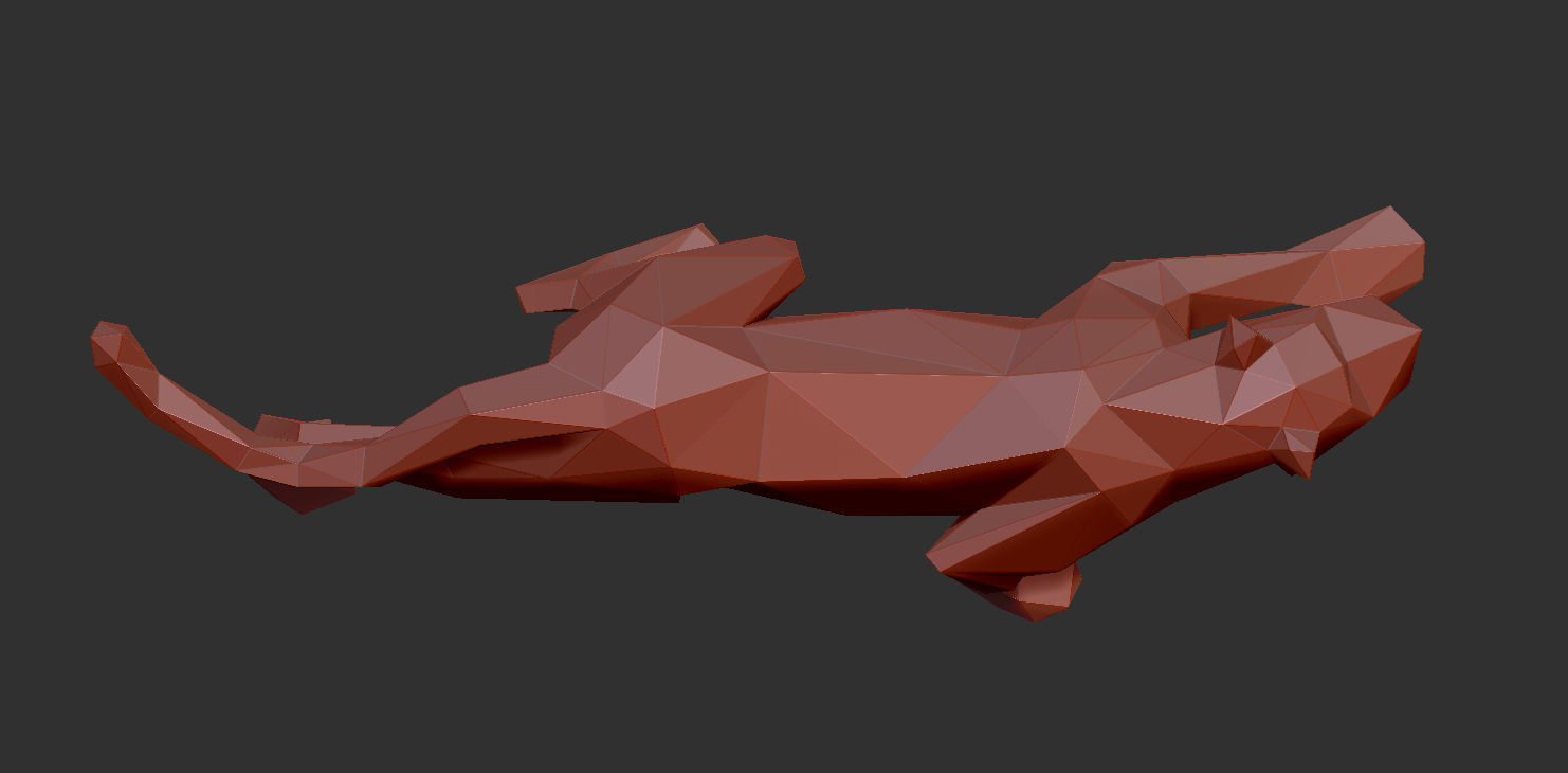 Low poly panther bull 3D print model_6