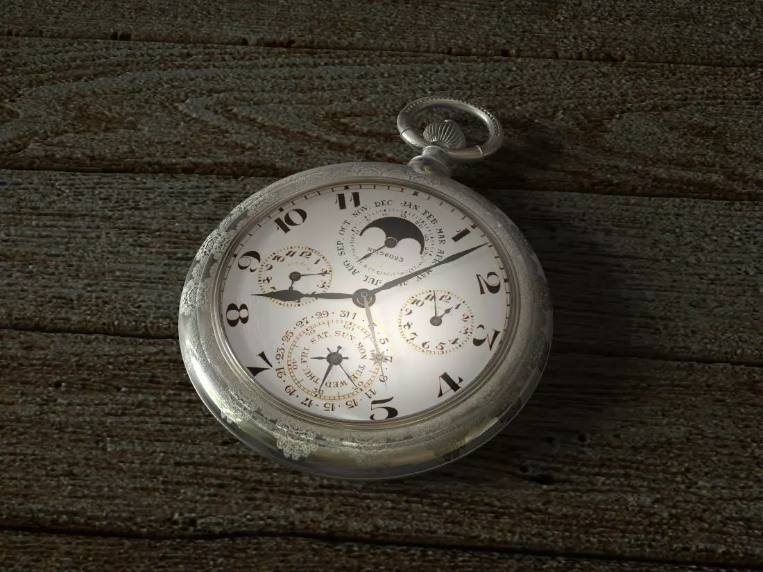 Old Classic Watch Bryce 7 Model 3D model