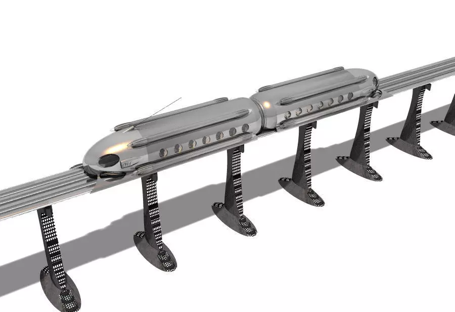 Space Train Bryce 7 Model 3D model