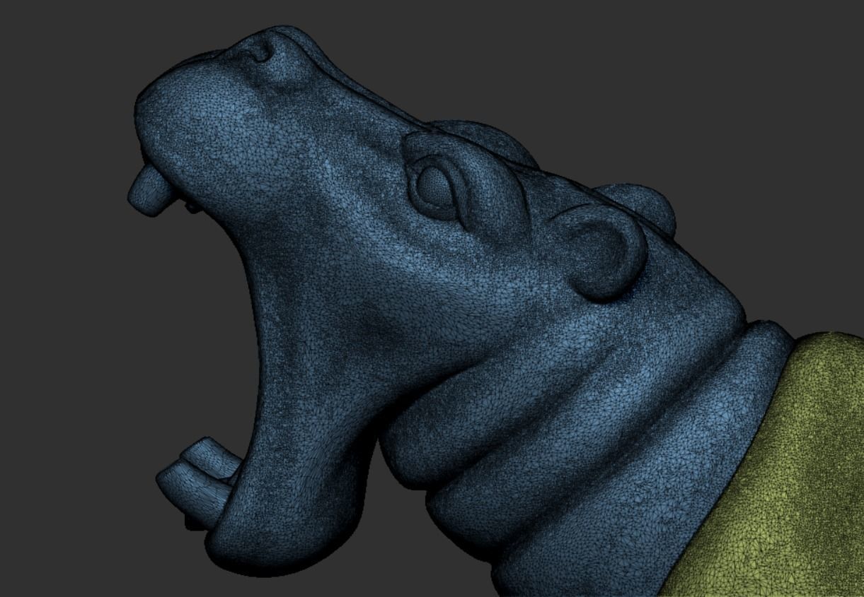 Hippopotamus 3D print model_13