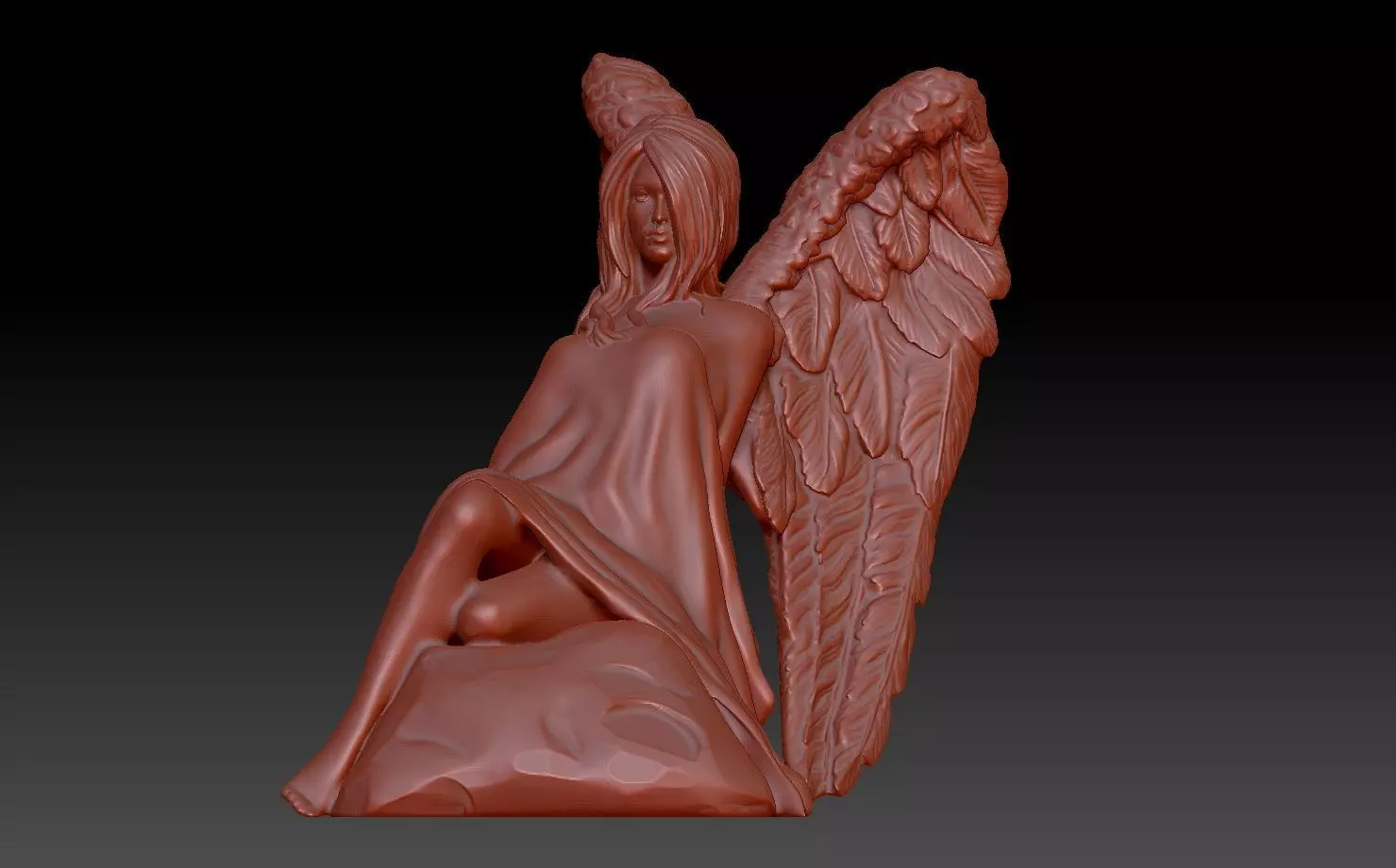 Angel woman 3D print model