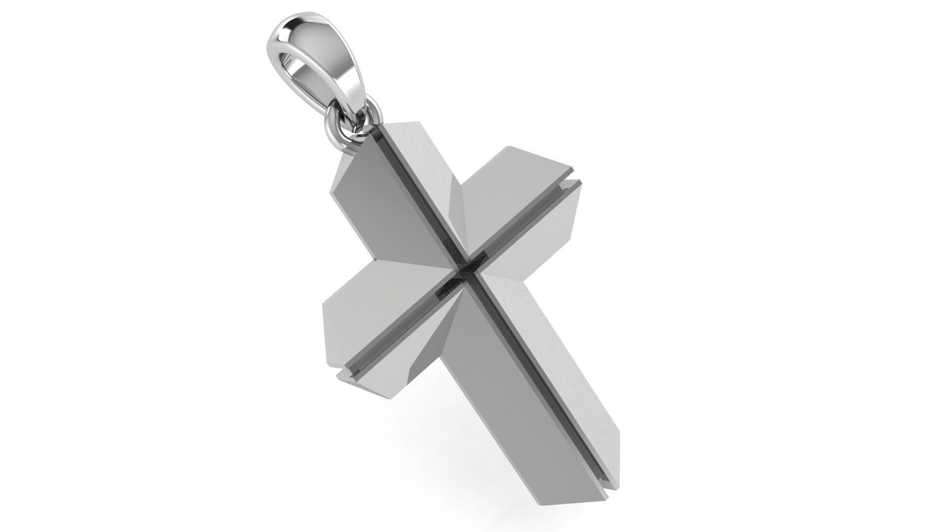 CROSS PENDANT CR74 3D print model_1