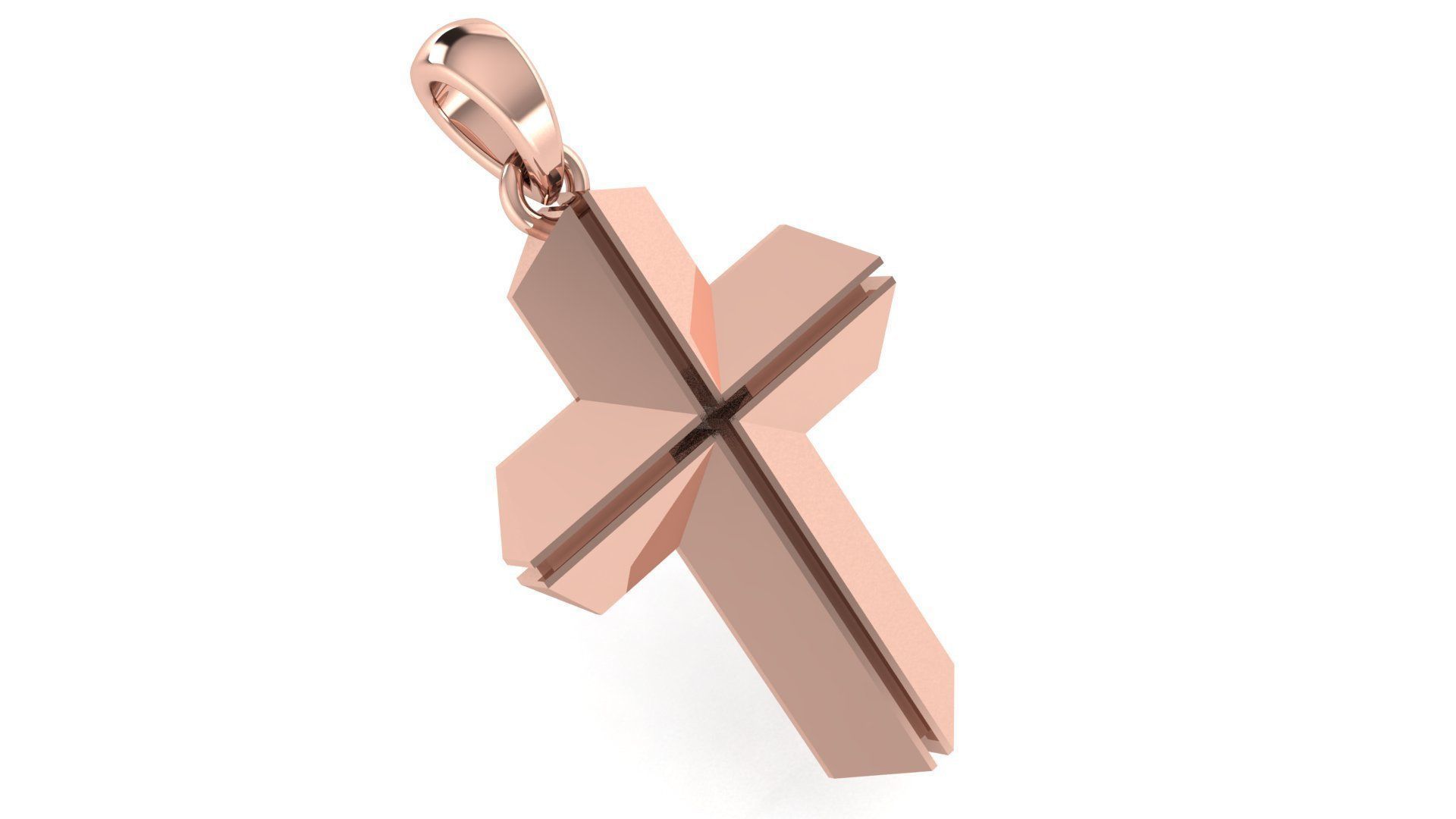CROSS PENDANT CR74 3D print model_2