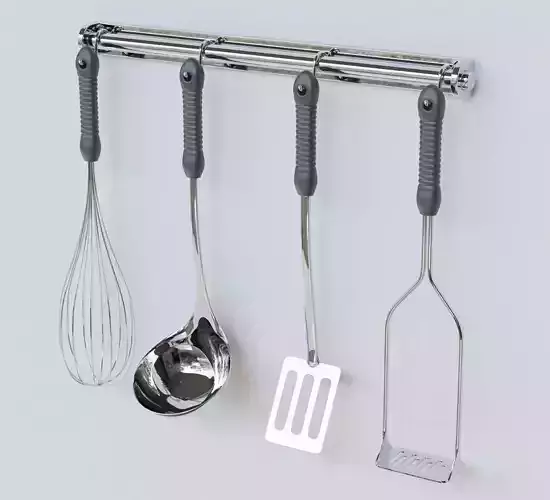 Kitchen rail organizer Free 3D model
