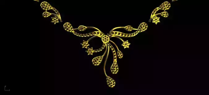 Neckless gold necklace