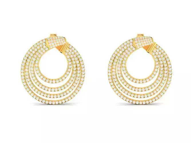 Women Earrings 3dm STL OBJ FBX Render Details