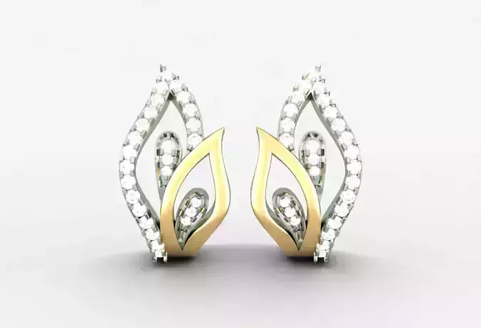 Women Earrings 3dm STL OBJ FBX Render Details