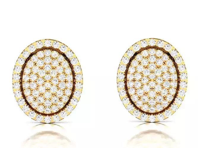 Women Earrings 3dm STL OBJ FBX Render Details 3D print model