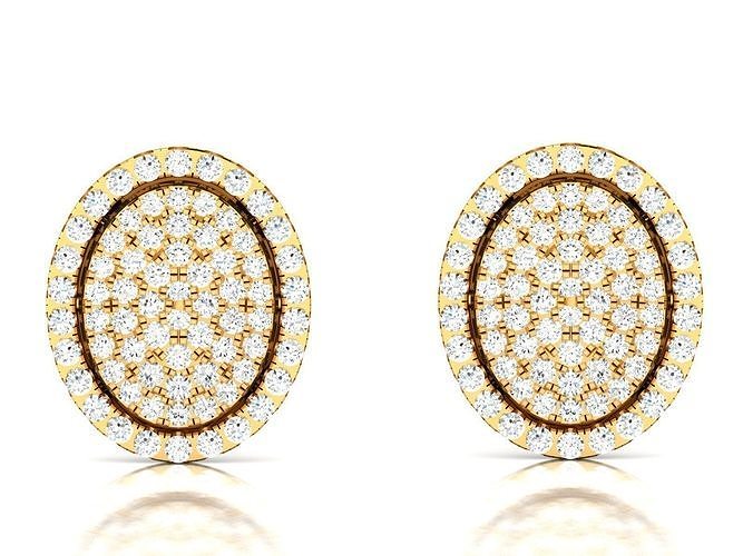 Women Earrings 3dm STL OBJ FBX Render Details 3D print model