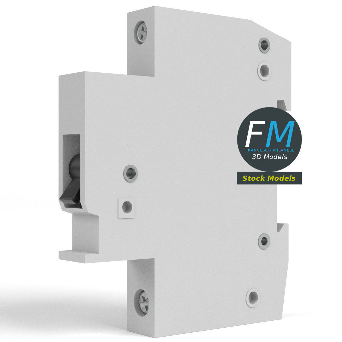 Electrical automatic switch 3D model_4