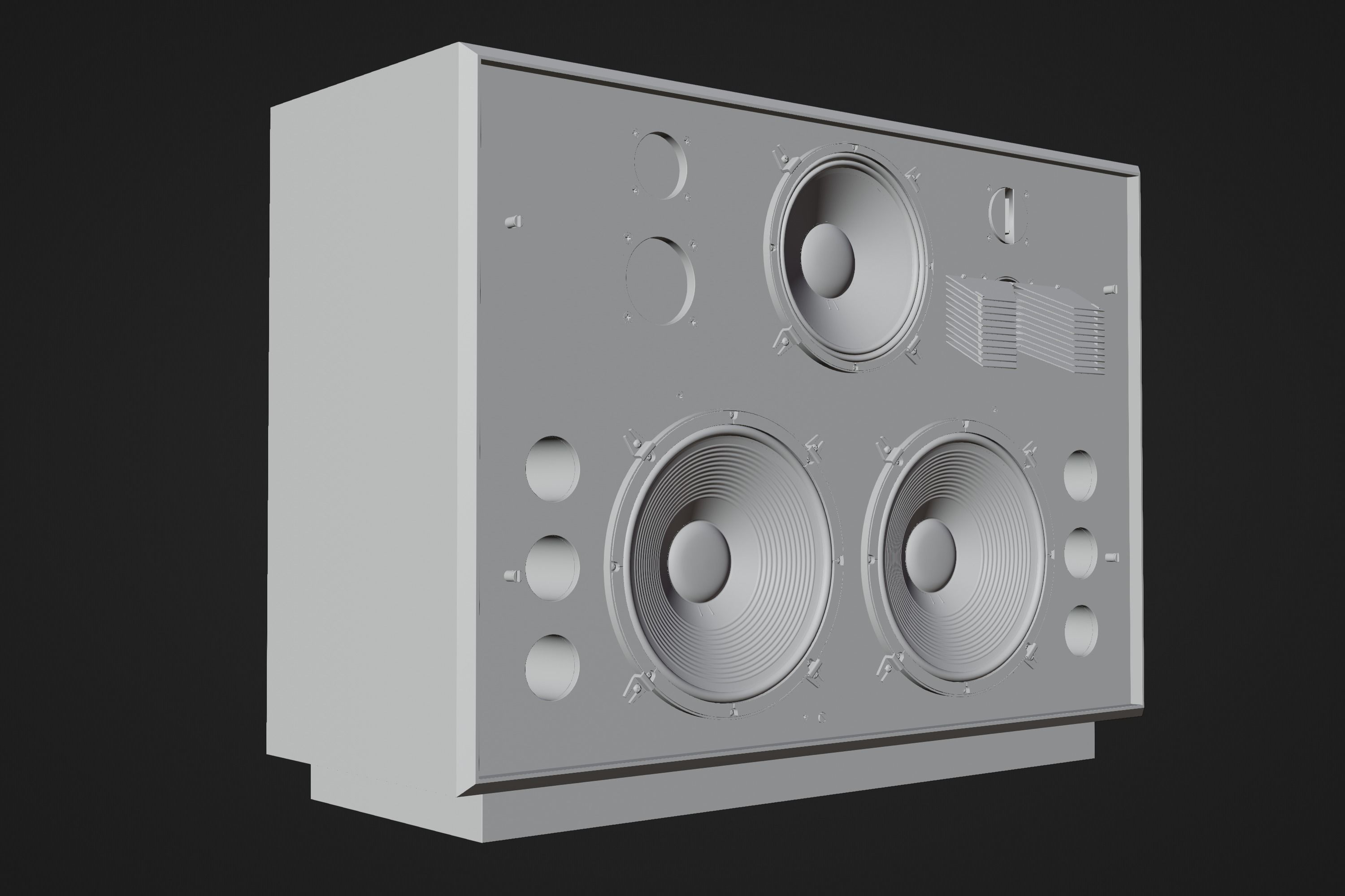 JBL 4350 Studio Monitors in Black 3D model_17