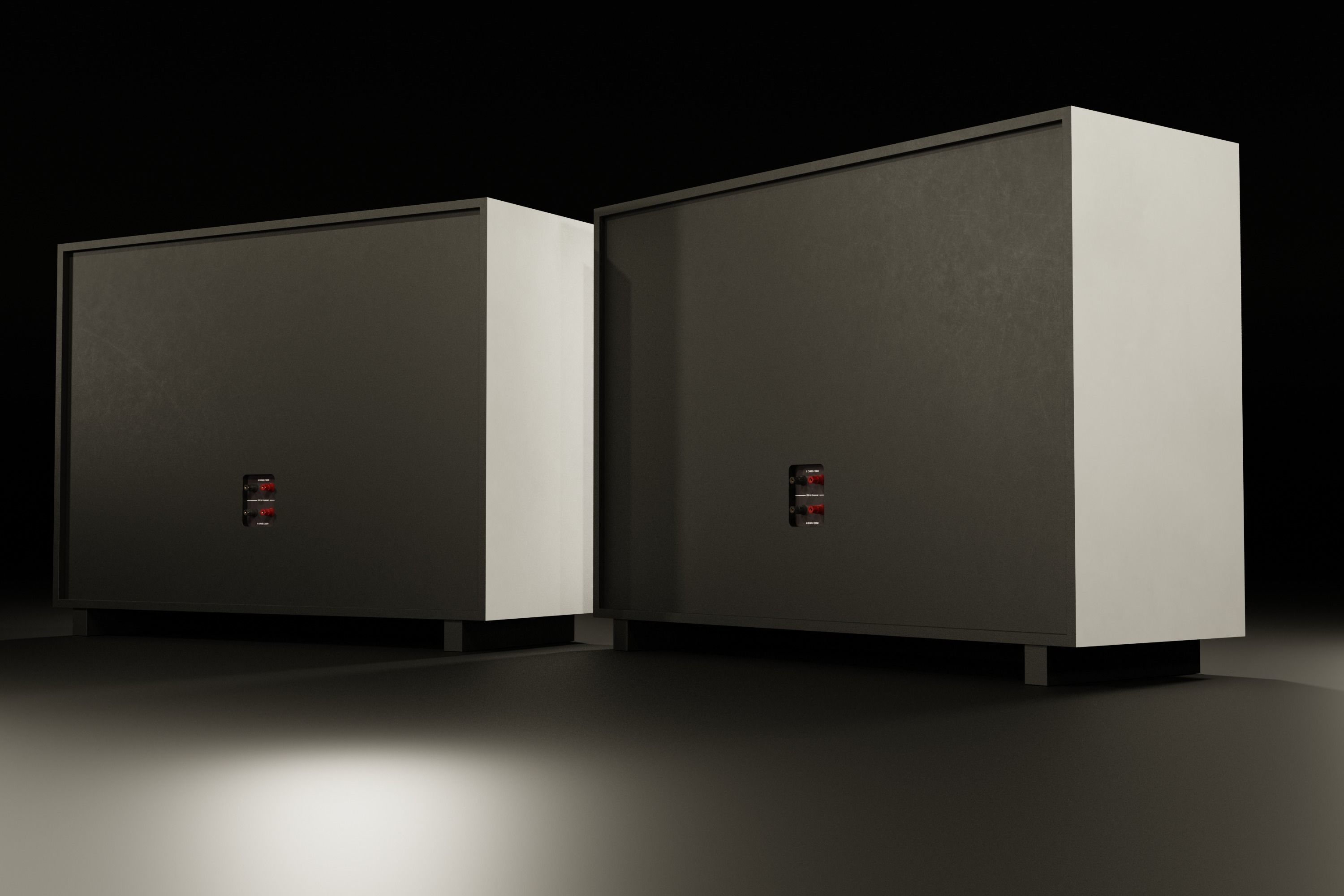 JBL 4350 Studio Monitors in Black 3D model_11