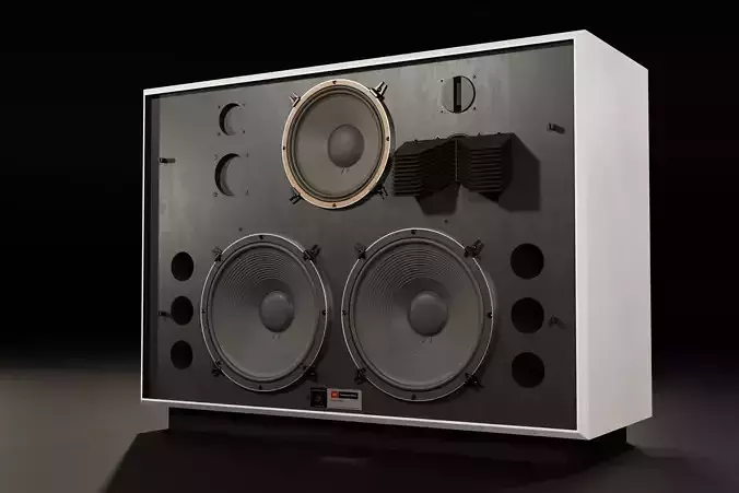 JBL 4350 Studio Monitors in Black 3D model