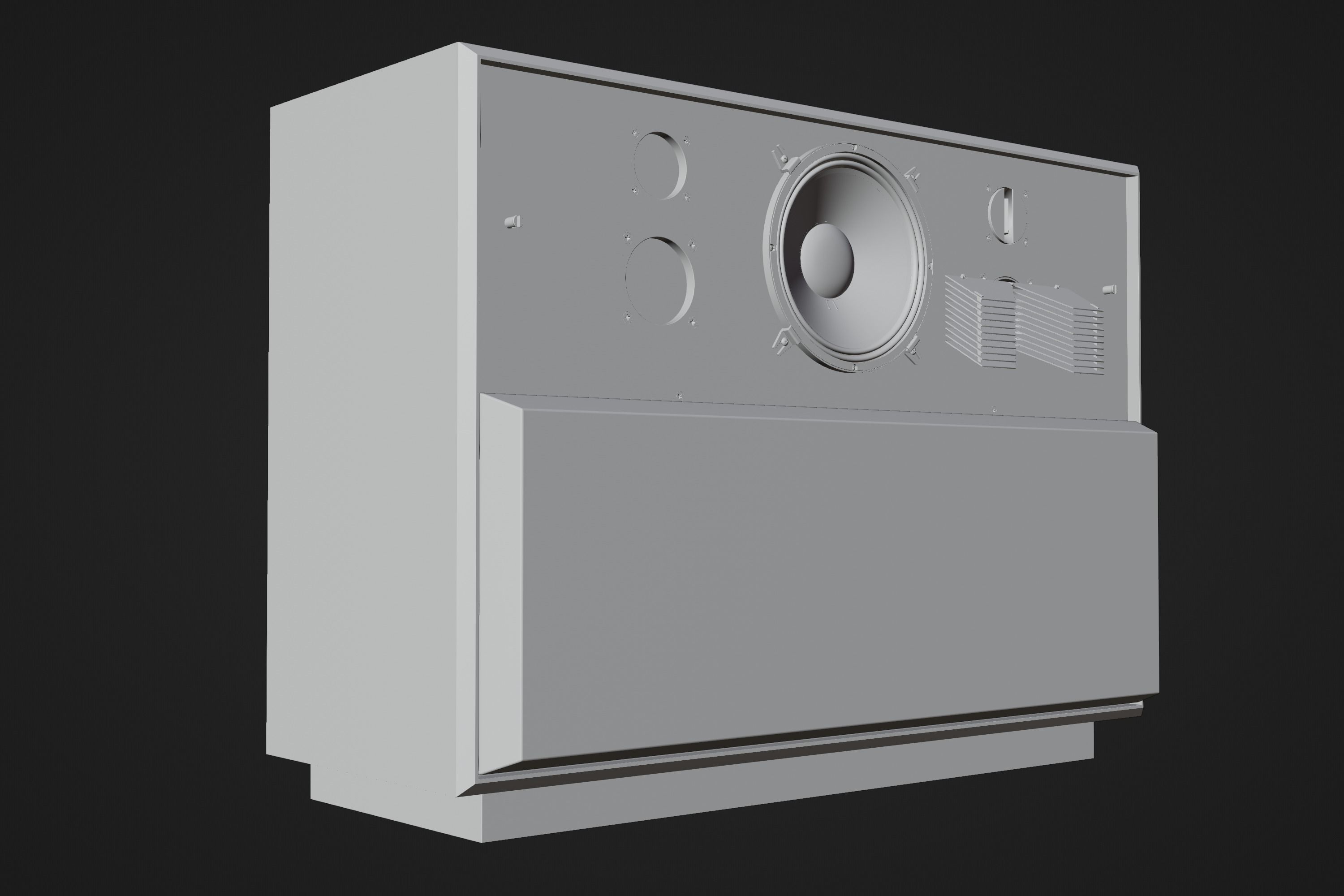 JBL 4350 Studio Monitors in Black 3D model_18