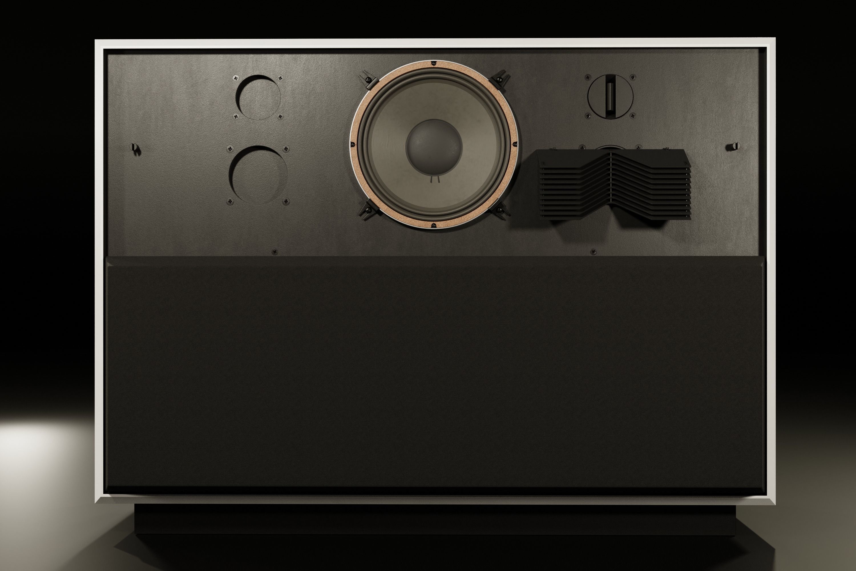 JBL 4350 Studio Monitors in Black 3D model_8