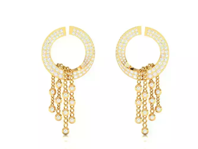 Women Earrings 3dm STL OBJ FBX Render Details