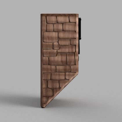 Mailbox wooden house number 3D print model_4