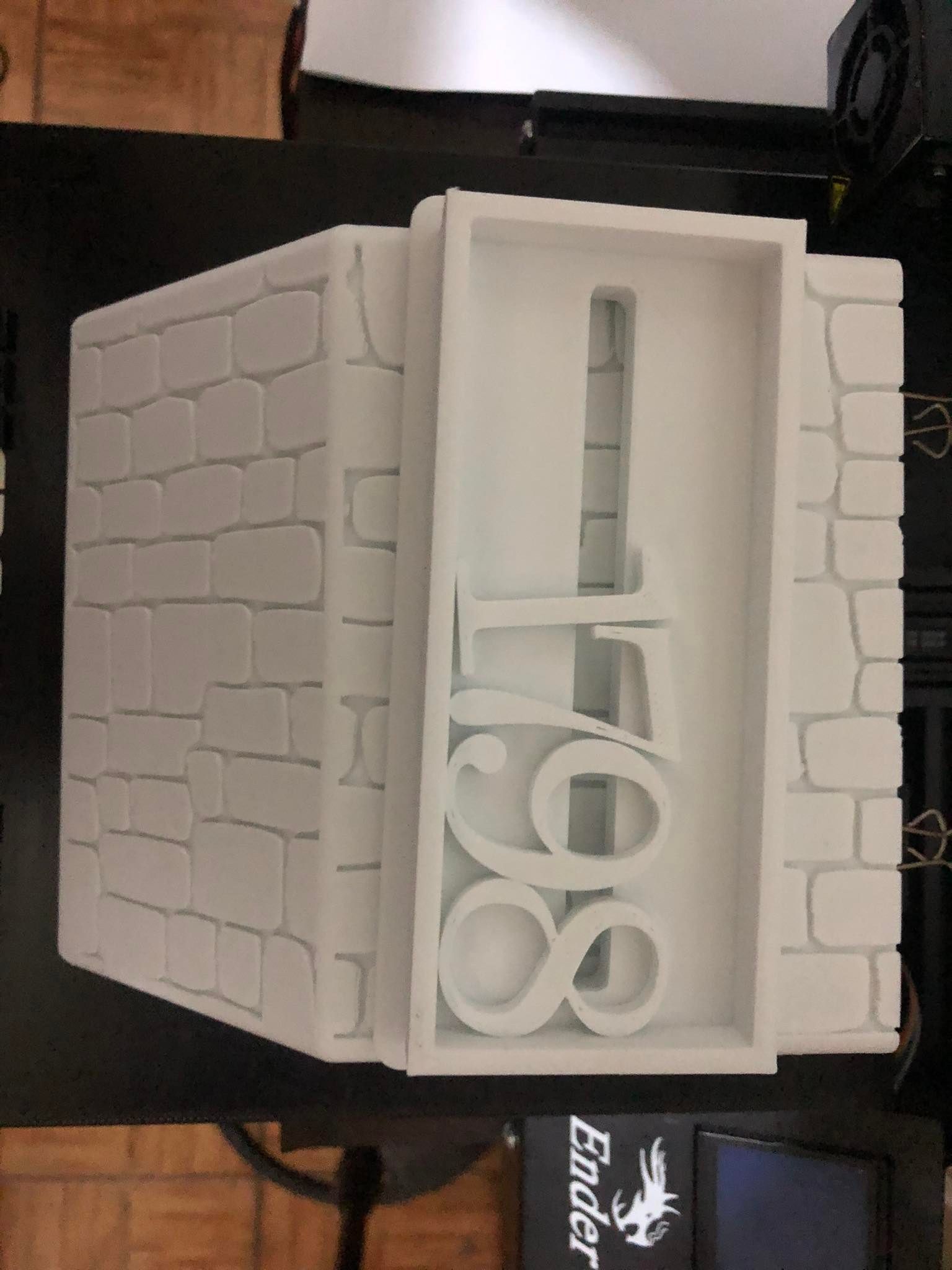 Mailbox wooden house number 3D print model_13
