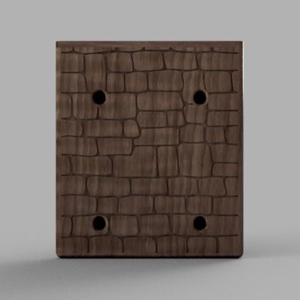 Mailbox wooden house number 3D print model_5