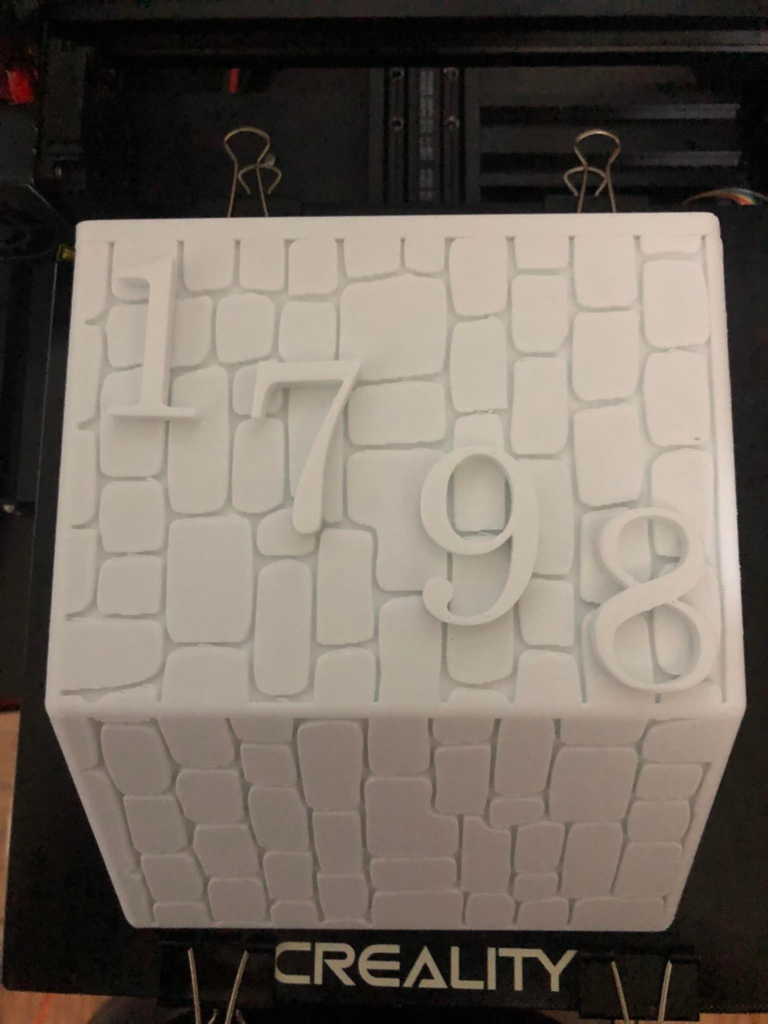 Mailbox wooden house number 3D print model_14