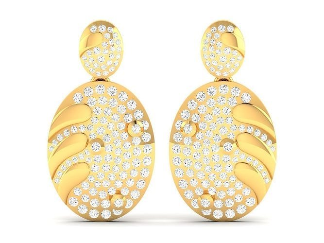 Women Earrings 3dm STL OBJ FBX Render Details 3D print model