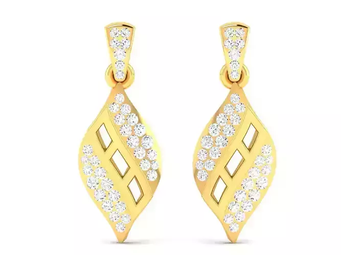 Women Earrings 3dm STL OBJ FBX Render Details