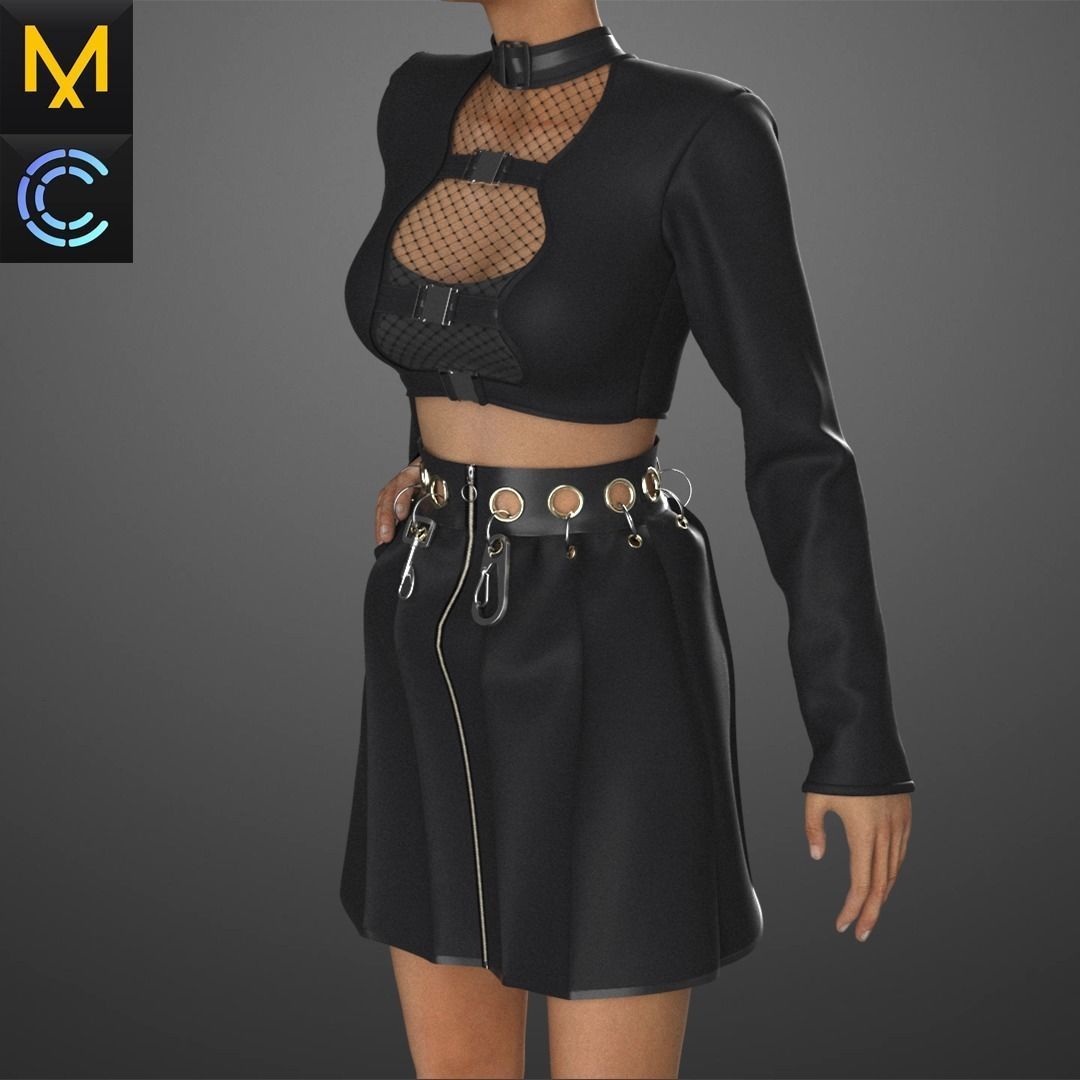 New Concept Outfit Female OBJ mtl FBX ZPRJ 3D model_1