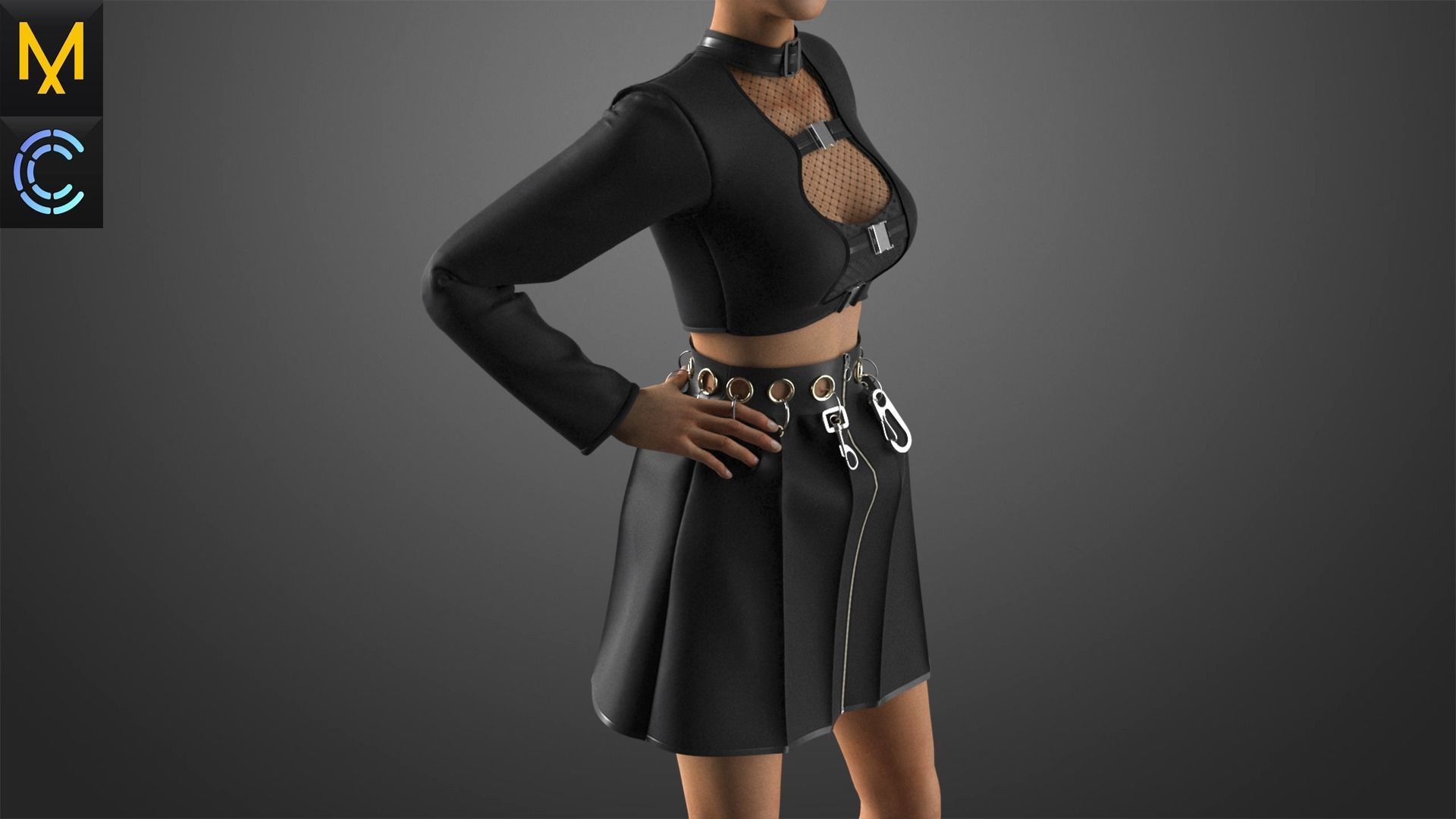 New Concept Outfit Female OBJ mtl FBX ZPRJ 3D model_4