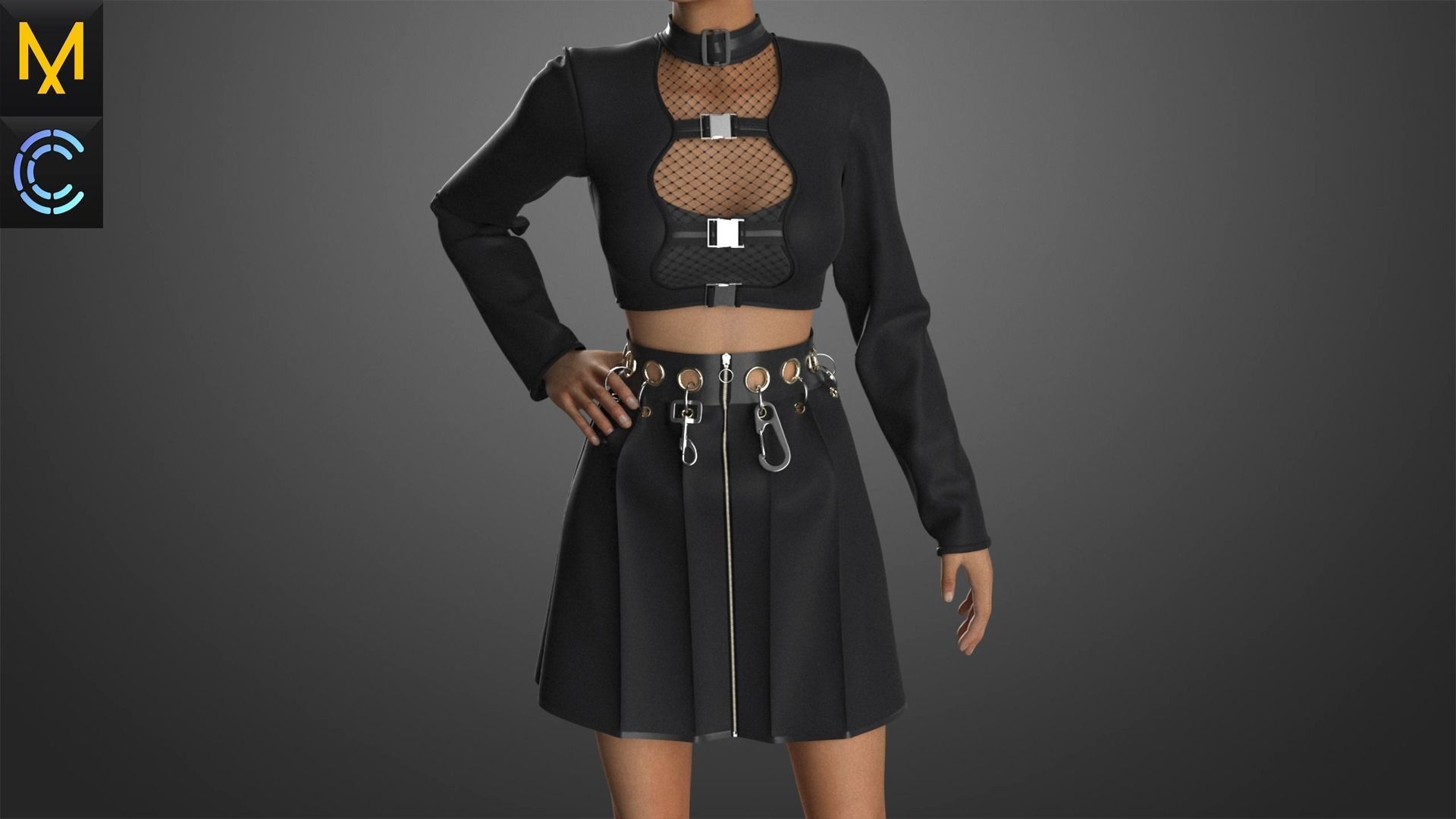 New Concept Outfit Female OBJ mtl FBX ZPRJ 3D model_2
