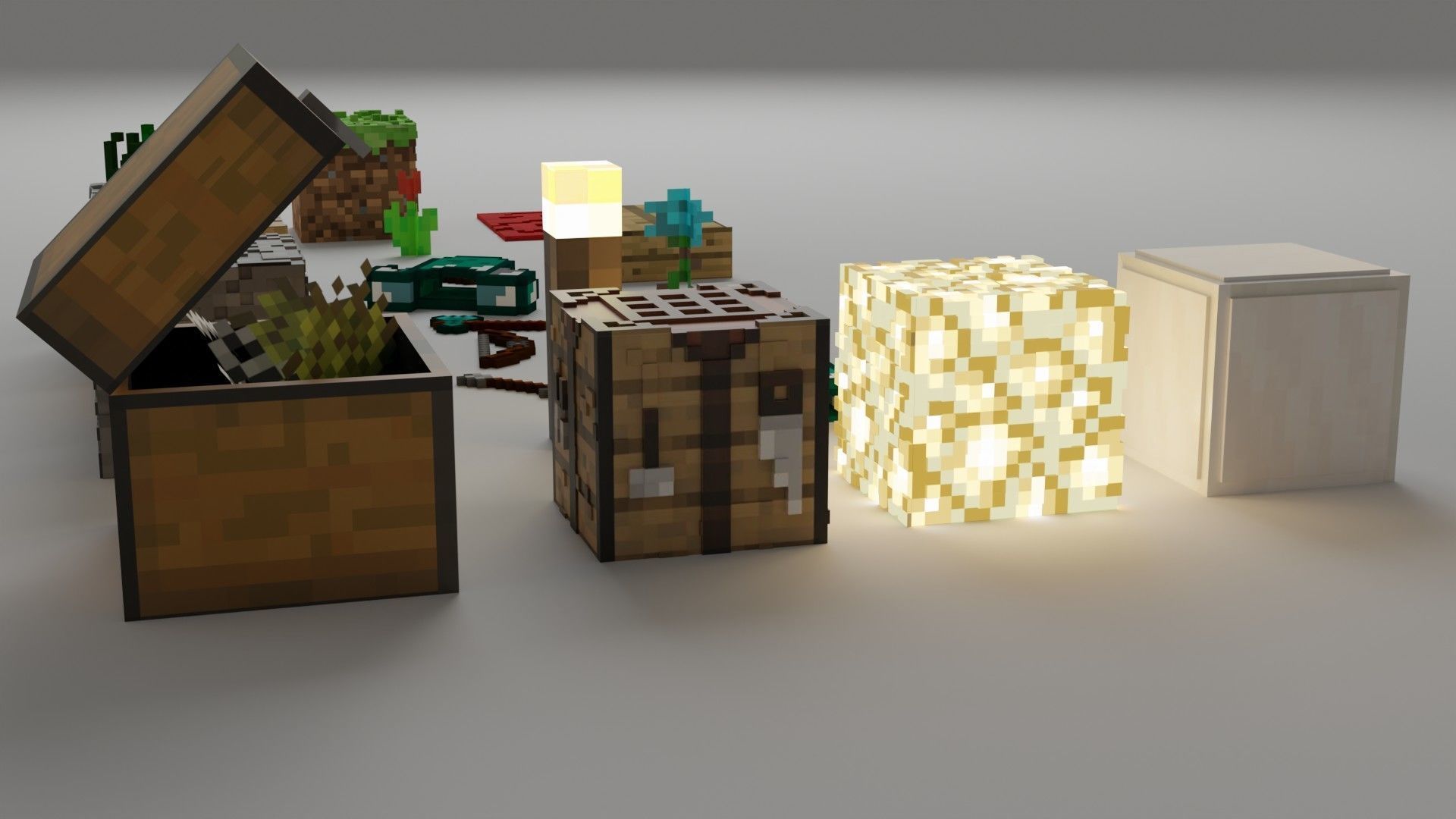 Minecraft basic pack  Free low-poly 3D model_10