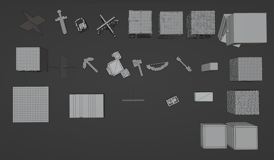 Minecraft basic pack  Free low-poly 3D model_18